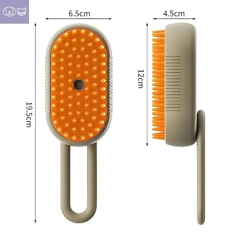 3 in 1 Pet Cat Dog Steamy Spray Cleaning Brush Electric Anti-splashing Hair Removal Massage Brush Pet Grooming Hair Removal Comb PawsMagics