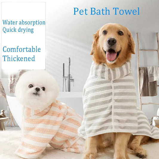 Absorbent Dog Bathrobe - Quick-Drying Towel for All Sizes PawsMagics