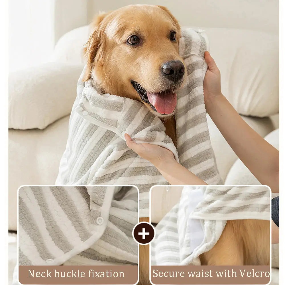 Absorbent Dog Bathrobe - Quick-Drying Towel for All Sizes PawsMagics