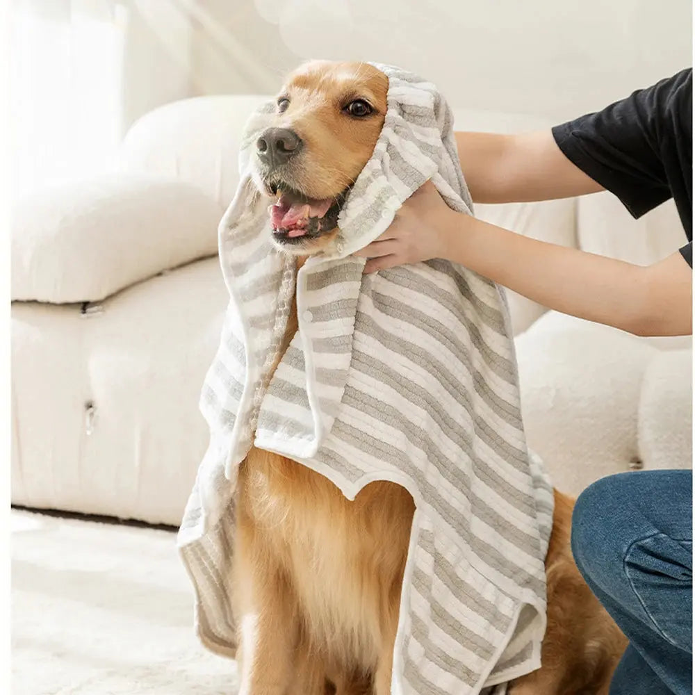 Absorbent Dog Bathrobe - Quick-Drying Towel for All Sizes PawsMagics