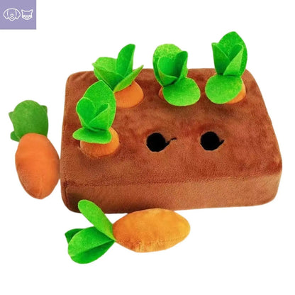 Carrot Field Pet Plushie Toy - PawsMagics