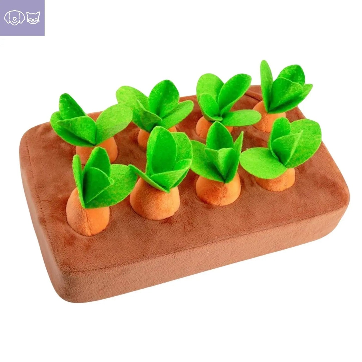 Carrot Field Pet Plushie Toy - PawsMagics