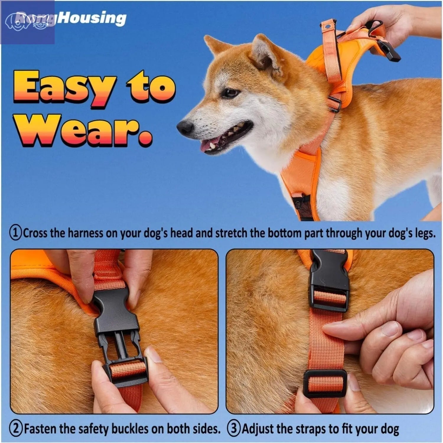 Dog Harness and Retractable Leash Set All-in-One - PawsMagics