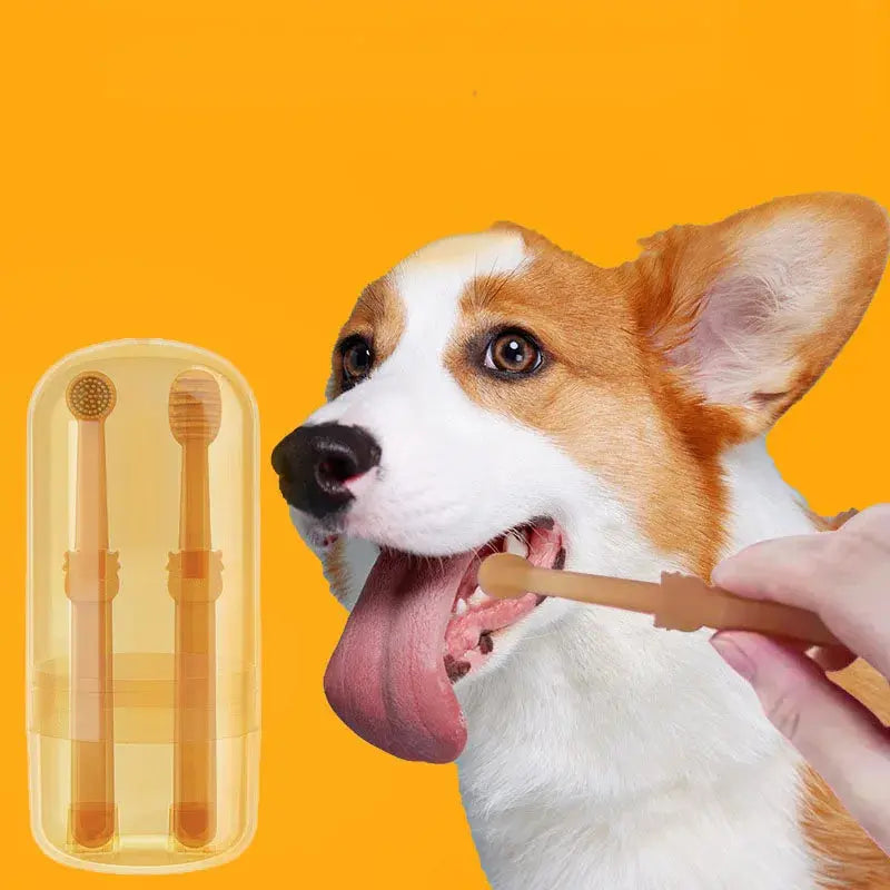 FlexiBrush™ Pet Toothbrush with Tongue Scraper - PawsMagics