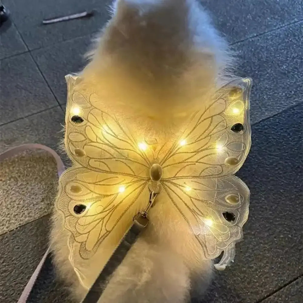 Halloween Glowing Butterfly Wings for Pets PawsMagics