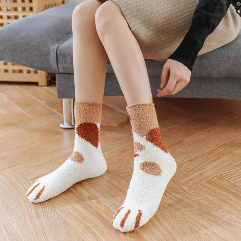 Fashion Paw Stripe 3D Socks - PawsMagics