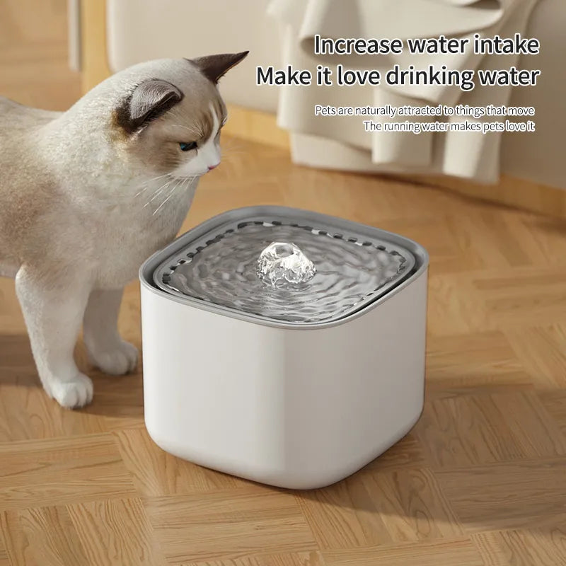 3L Cat Water Fountain Auto Recirculate Filter Large Capacity Filtring Cat Water Drinker USB Electric Mute Cats Water Dispenser - PawsMagics