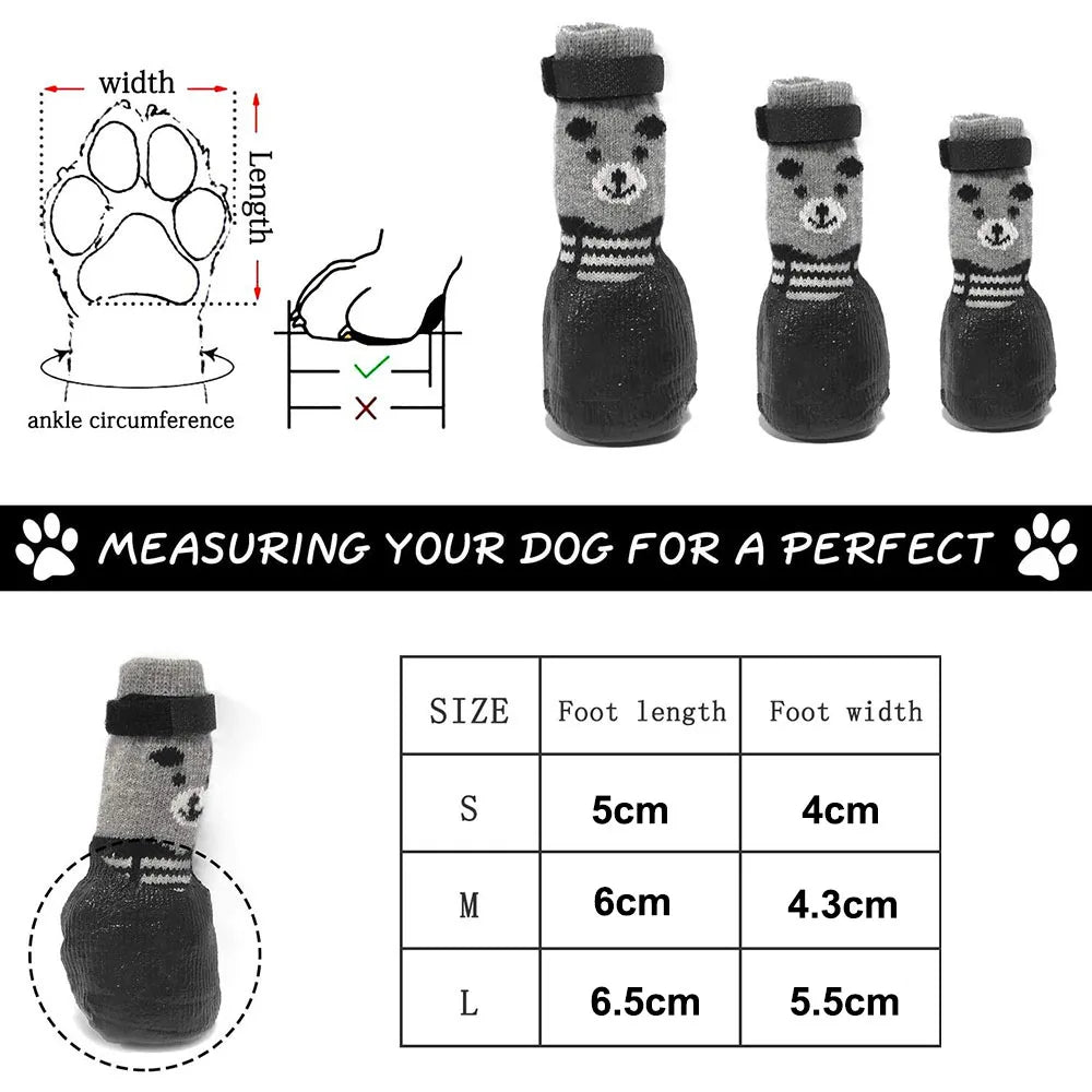 PawProtector™ Waterproof Breathable Dog Socks: Non-Slip & Adjustable - PawsMagics