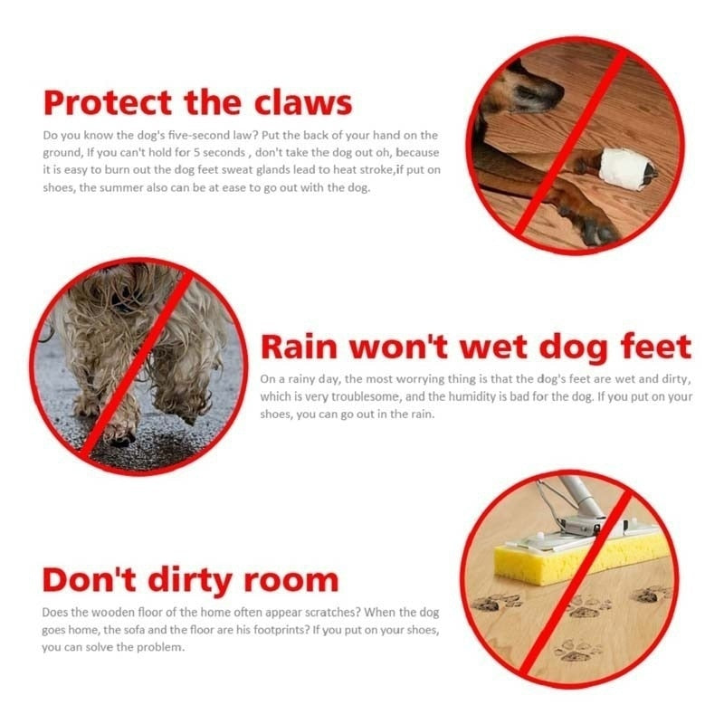 4pcs/set Waterproof Pet Dog Shoes Chihuahua Anti-slip Rain Boots Footwear For Small Cats Dogs Puppy Dog Pet Booties - PawsMagics