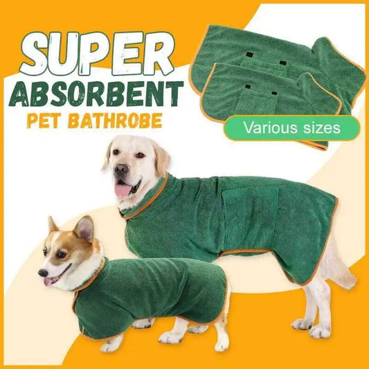 Super Absorbent Dog Bathrobe - PawsMagics