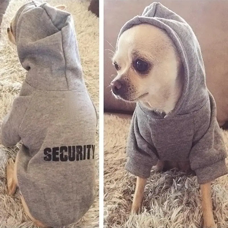 Winter Security Dog Hoodie with Leash Hole for Large & Small Dogs - PawsMagics
