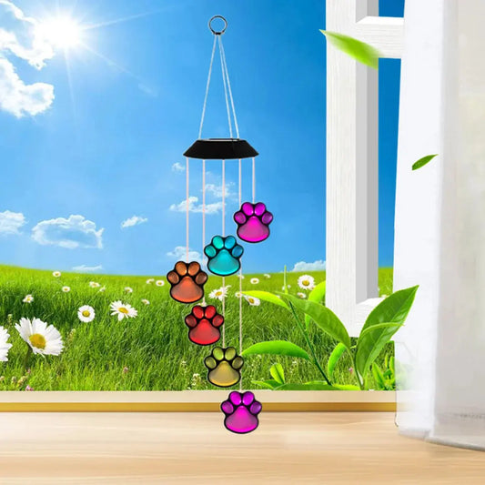 Solar LED Wind Chime Lamp - PawsMagics