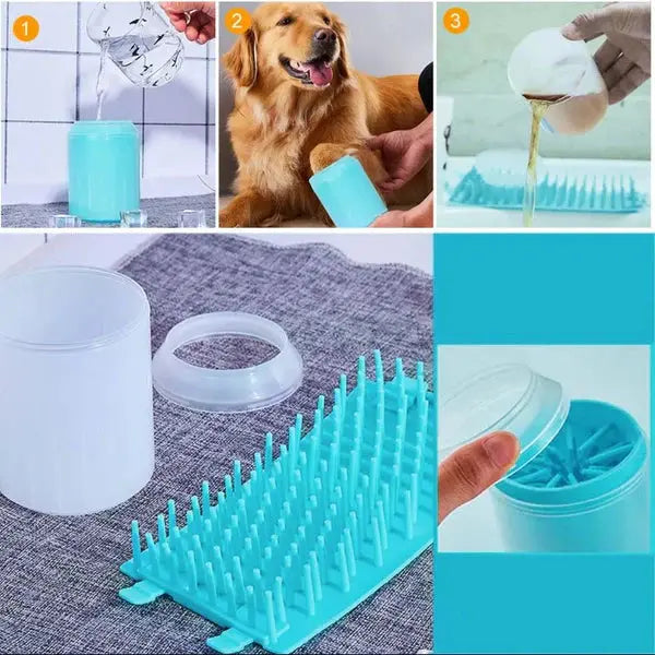 sPAWrkle™ Dog Paw Cleaner Cup - PawsMagics